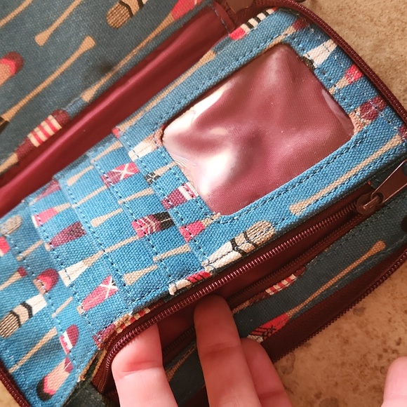 Kavu Blue Paddle Print Wallet And Phone Carrier - Picture 4 of 7